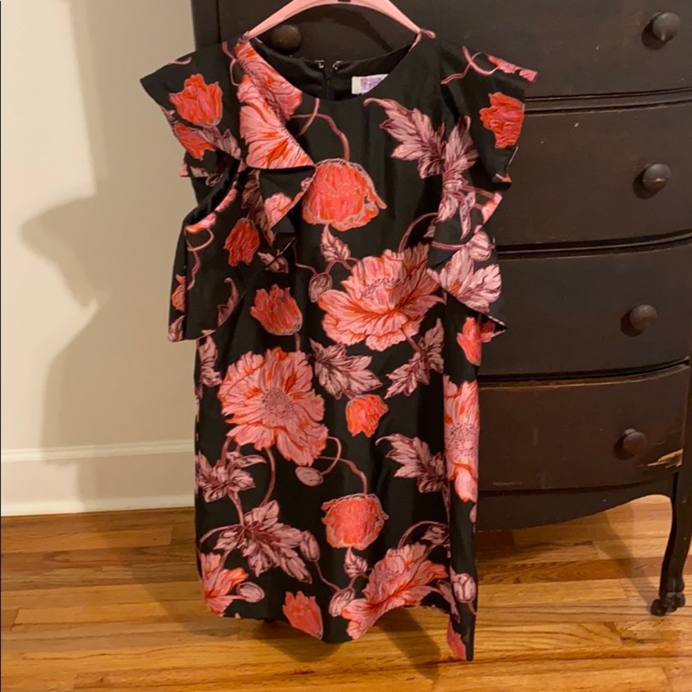 Ruffle Sleeve Belle by Badgley Mischka Dress